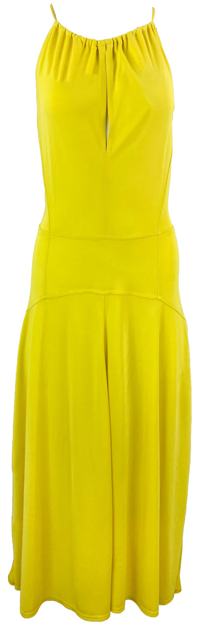 Câllas Cosima Jersey Midi Dress in Yellow - Discounts on Callas Milano at UAL