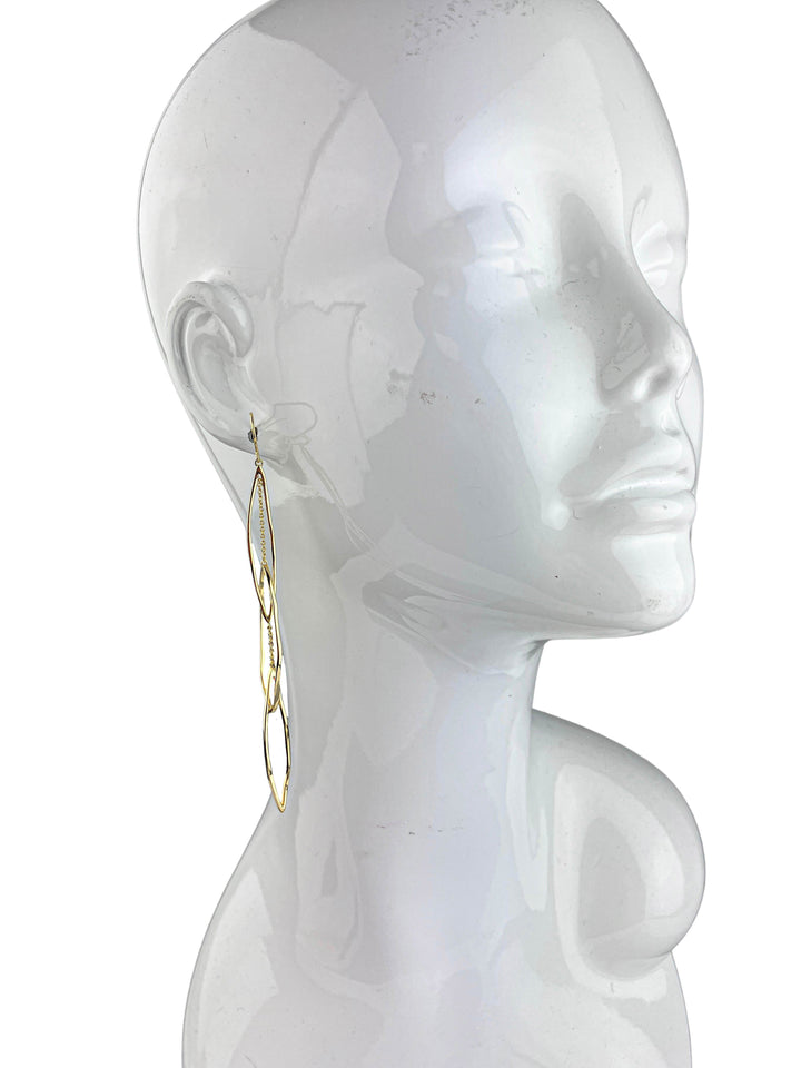 Gorjana Kellen Interlocking Drop Earrings in Gold - Discounts on Gorjana at UAL