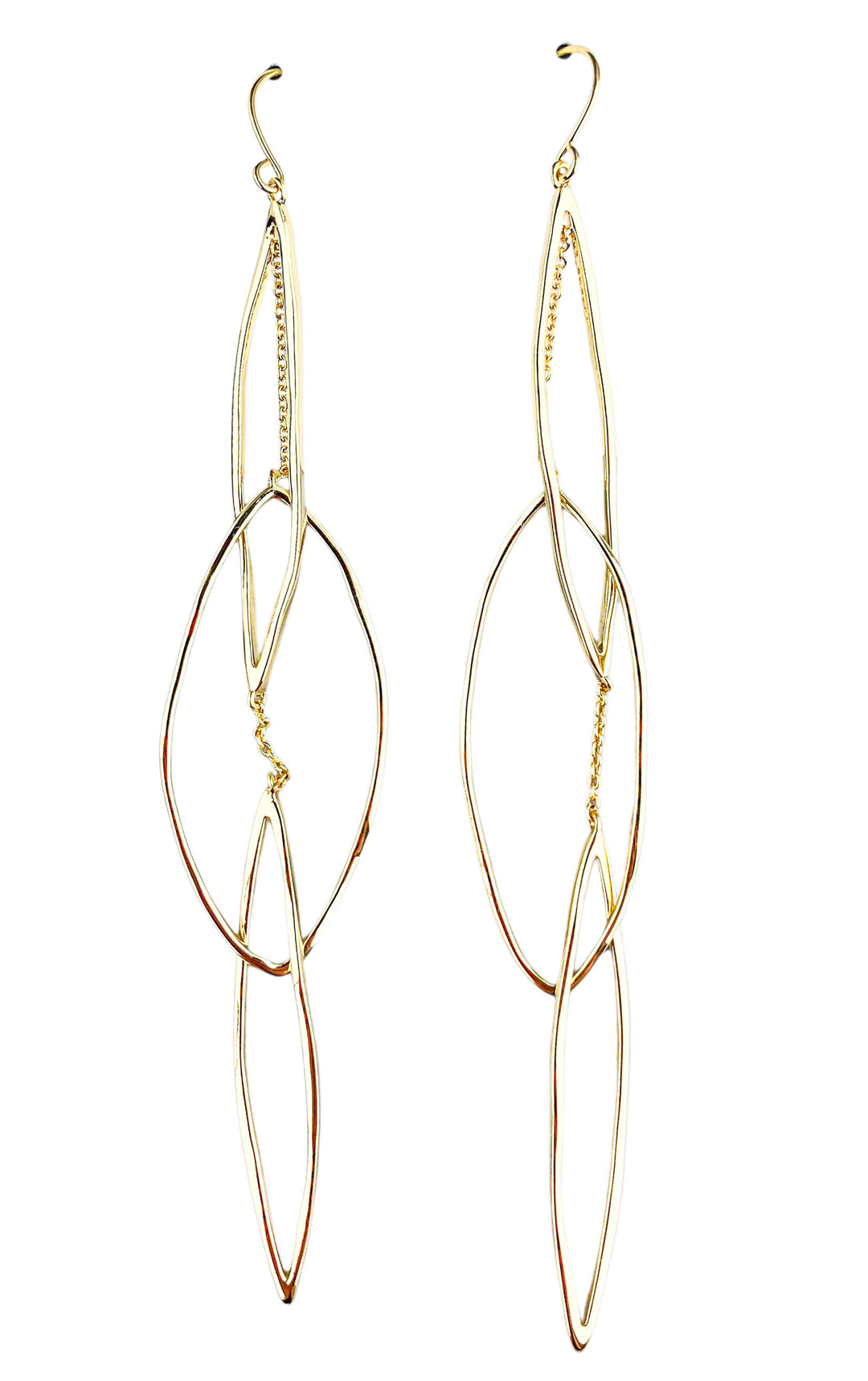 Gorjana Kellen Interlocking Drop Earrings in Gold - Discounts on Gorjana at UAL