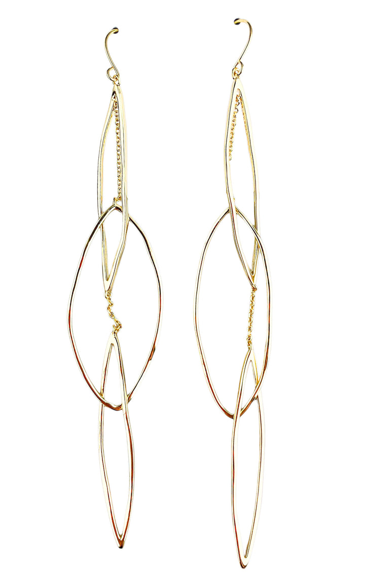 Gorjana Kellen Interlocking Drop Earrings in Gold - Discounts on Gorjana at UAL