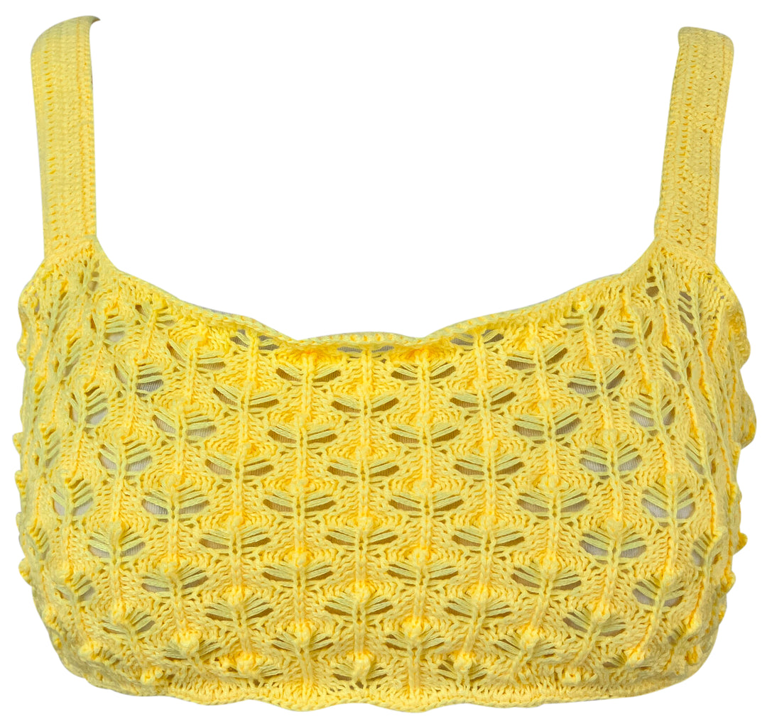 For Love & Lemons Charlotte Bralette Top in Yellow