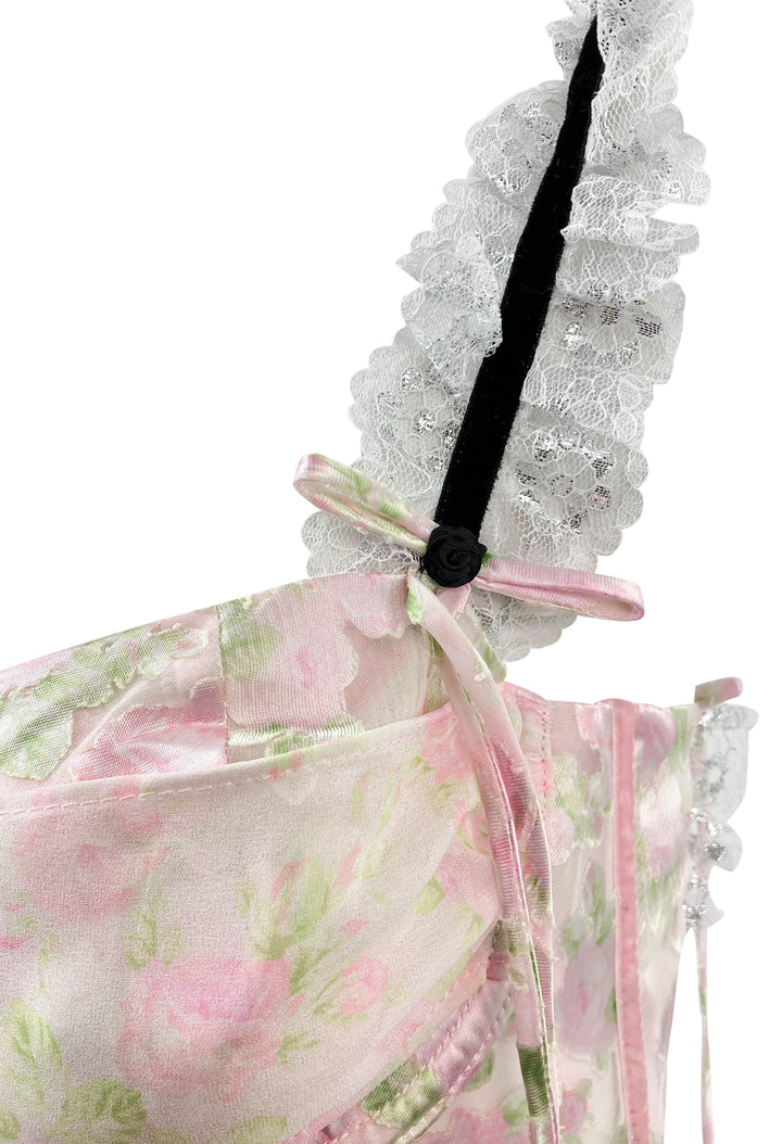 For Love & Lemons Winifred Bustier Top in Pink - Discounts on For Love and Lemons at UAL