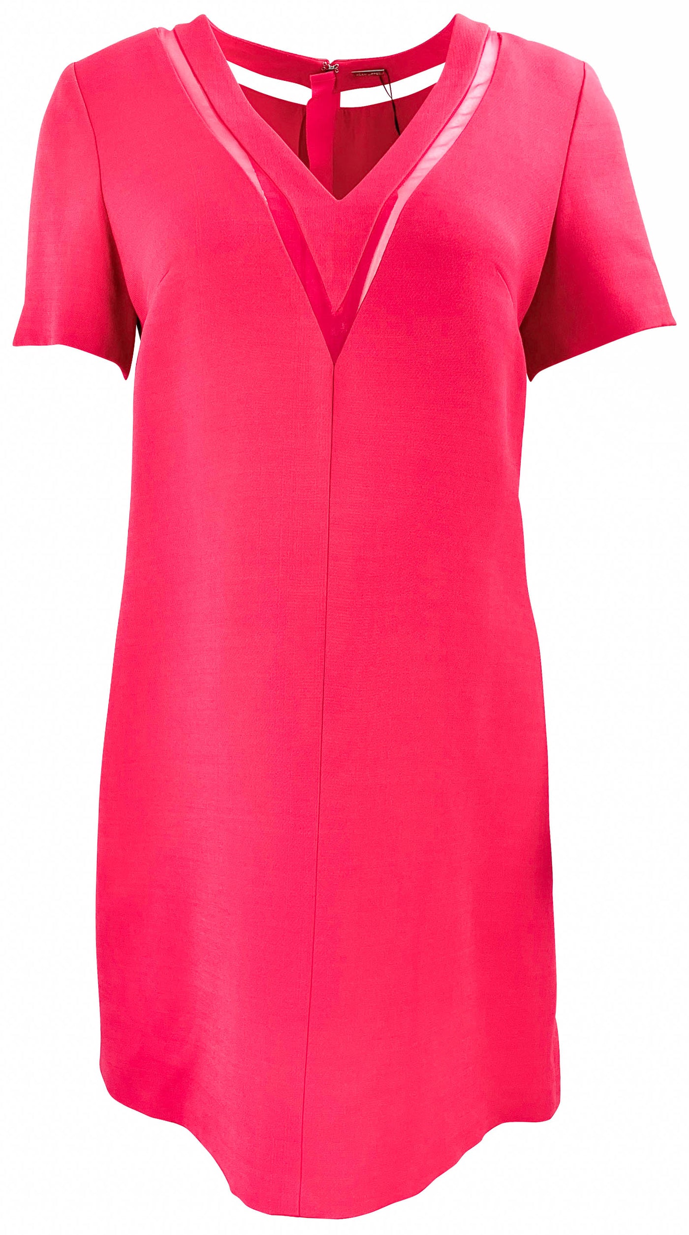 Adam Lippes V-Neck Illusion Dress in Raspberry - Discounts on Adam Lippes at UAL