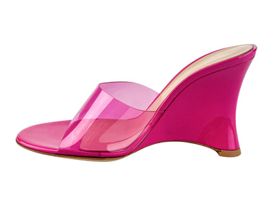 Gianvito Rossi Futura Wedges in Deep Pink - Discounts on Gianvito Rossi at UAL