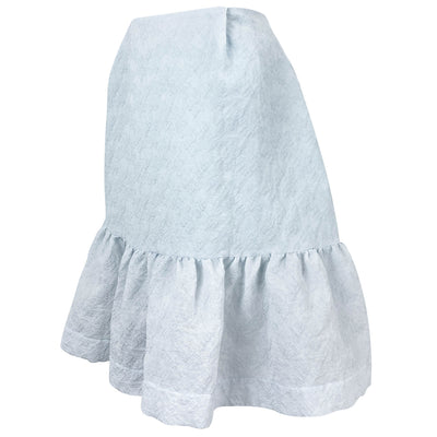 Simone Rocha Ruffle Hem Mini Skirt in Pale Blue - Discounts on Simone Rocha at UAL
