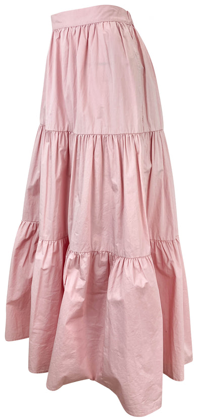 Xírena Tiered Ankle Length Skirt in Pale Pink - Discounts on Xírena at UAL
