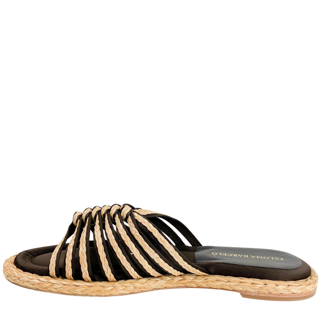 Paloma Barceló Dany Woven Sandals in Tan and Brown - Discounts on Paloma Barceló at UAL