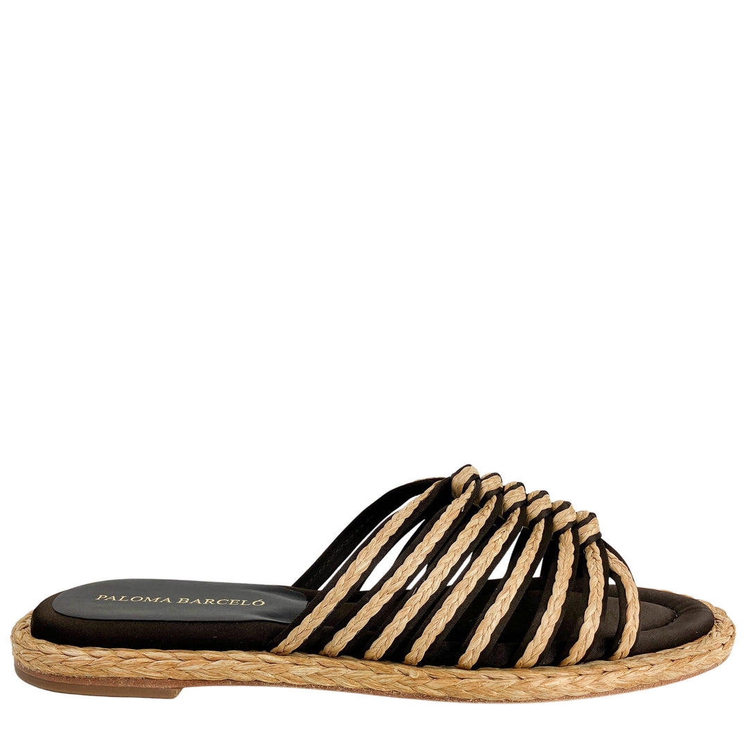 Paloma Barceló Dany Woven Sandals in Tan and Brown - Discounts on Paloma Barceló at UAL