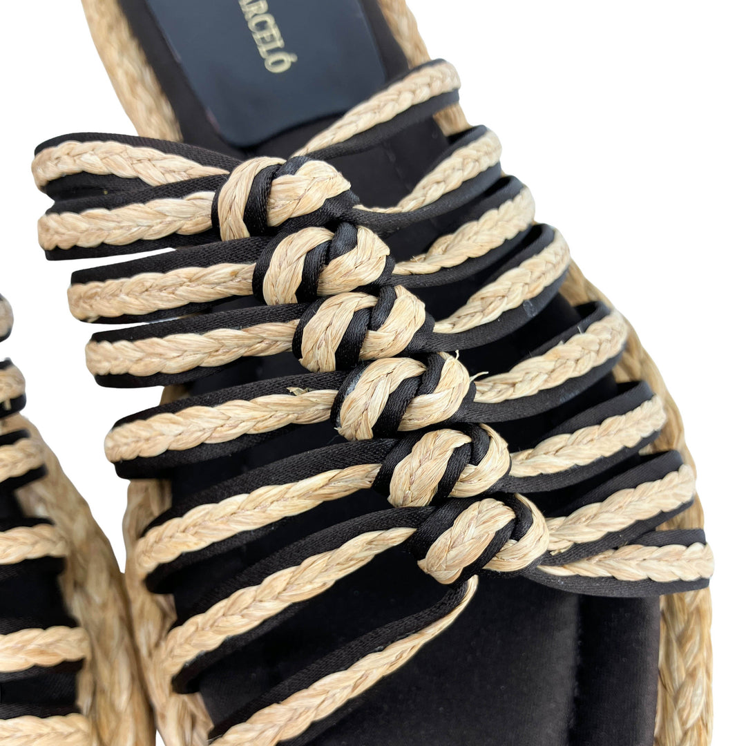 Paloma Barceló Dany Woven Sandals in Tan and Brown - Discounts on Paloma Barceló at UAL