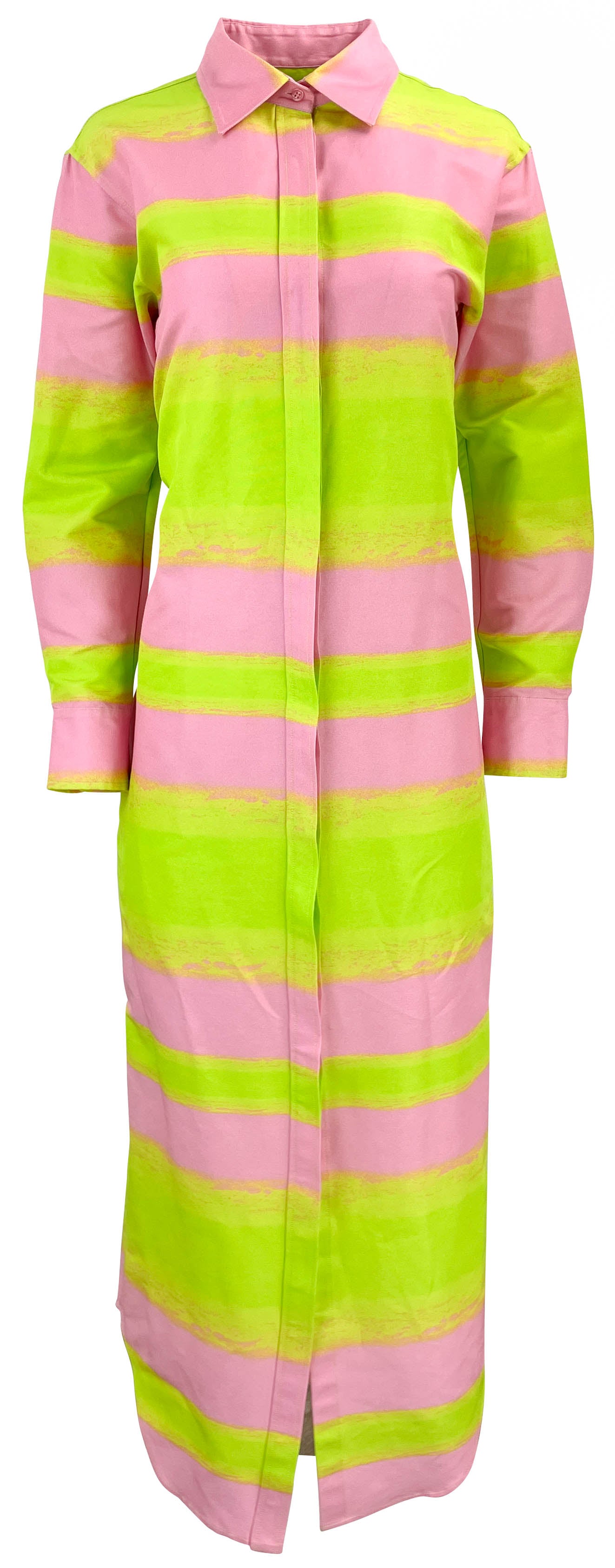 Brandon Maxwell Shirt Dress in Lilac Sachet and Evening Primrose - Discounts on Brandon Maxwell at UAL