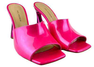 Paul Andrew Arc Mules in Patent Fuchsia - Discounts on Paul Andrew at UAL
