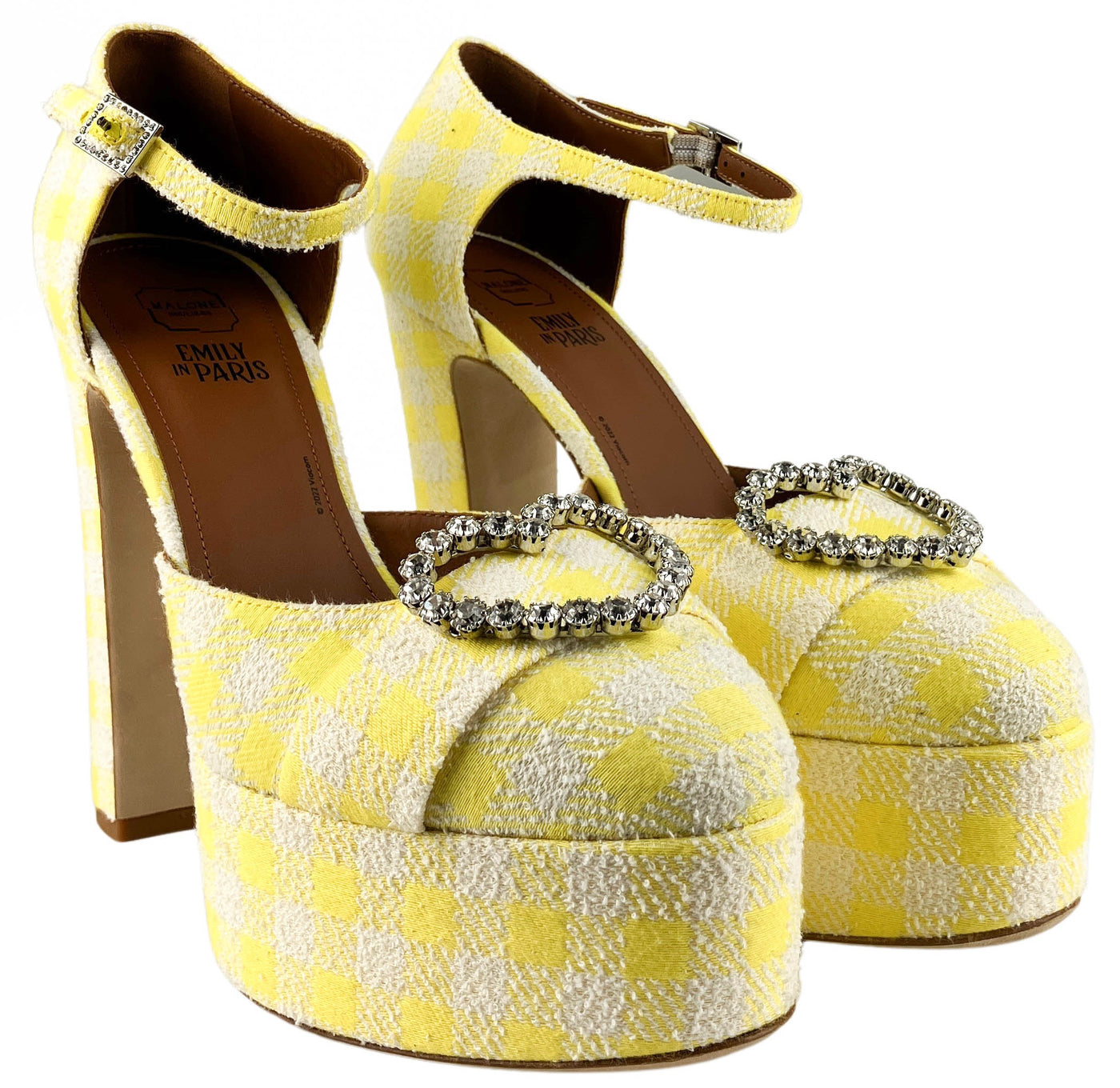 Malone Souliers Camile Platform Heels in Yellow - Discounts on Malone Souliers at UAL
