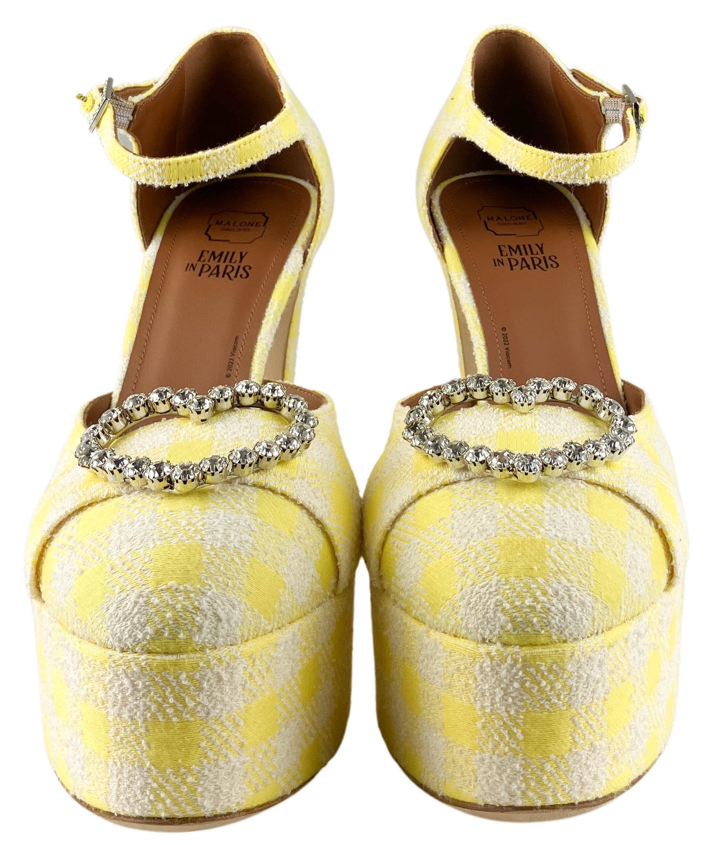 Malone Souliers Camile Platform Heels in Yellow - Discounts on Malone Souliers at UAL