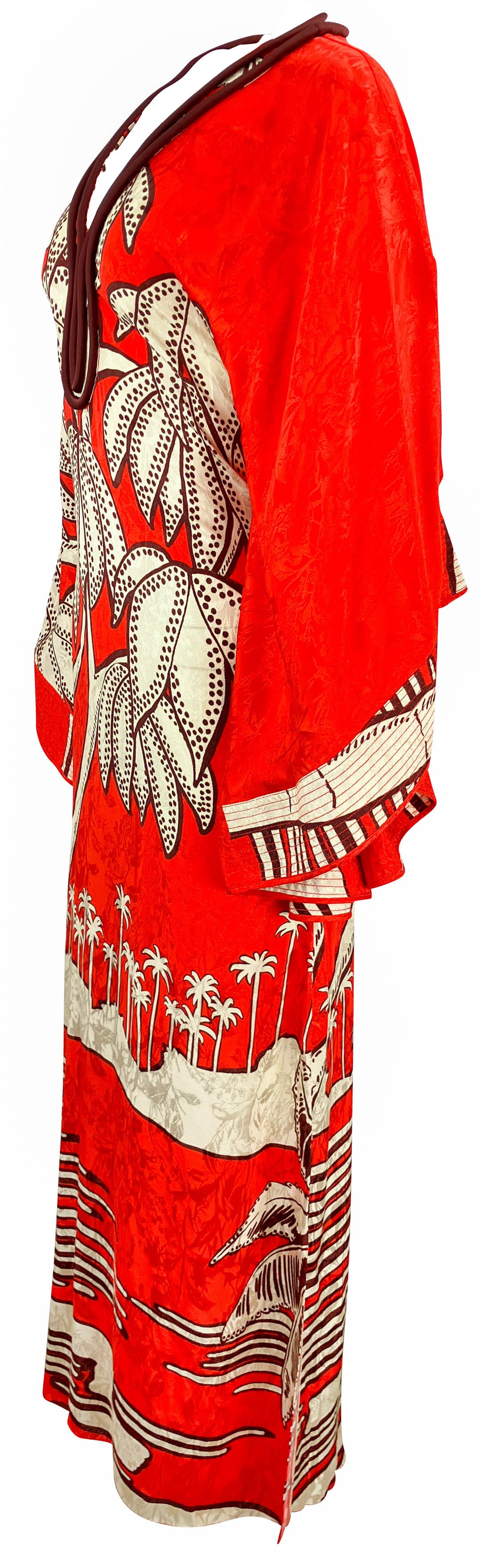 Johanna Ortiz Africa Oriental Tunic Dress in Orinoco Ankara Red/Ecru - Discounts on Johanna Ortiz at UAL