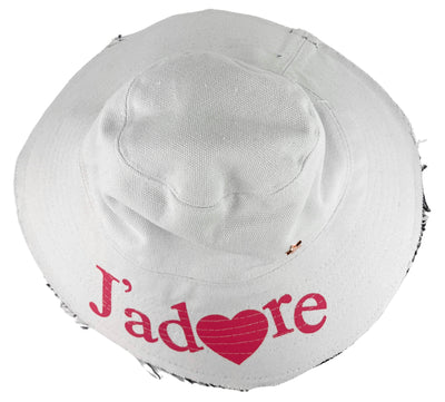 Jocelyn Kid's Palm Springs J'adore Wide Brim Hat in White - Discounts on Jocelyn at UAL