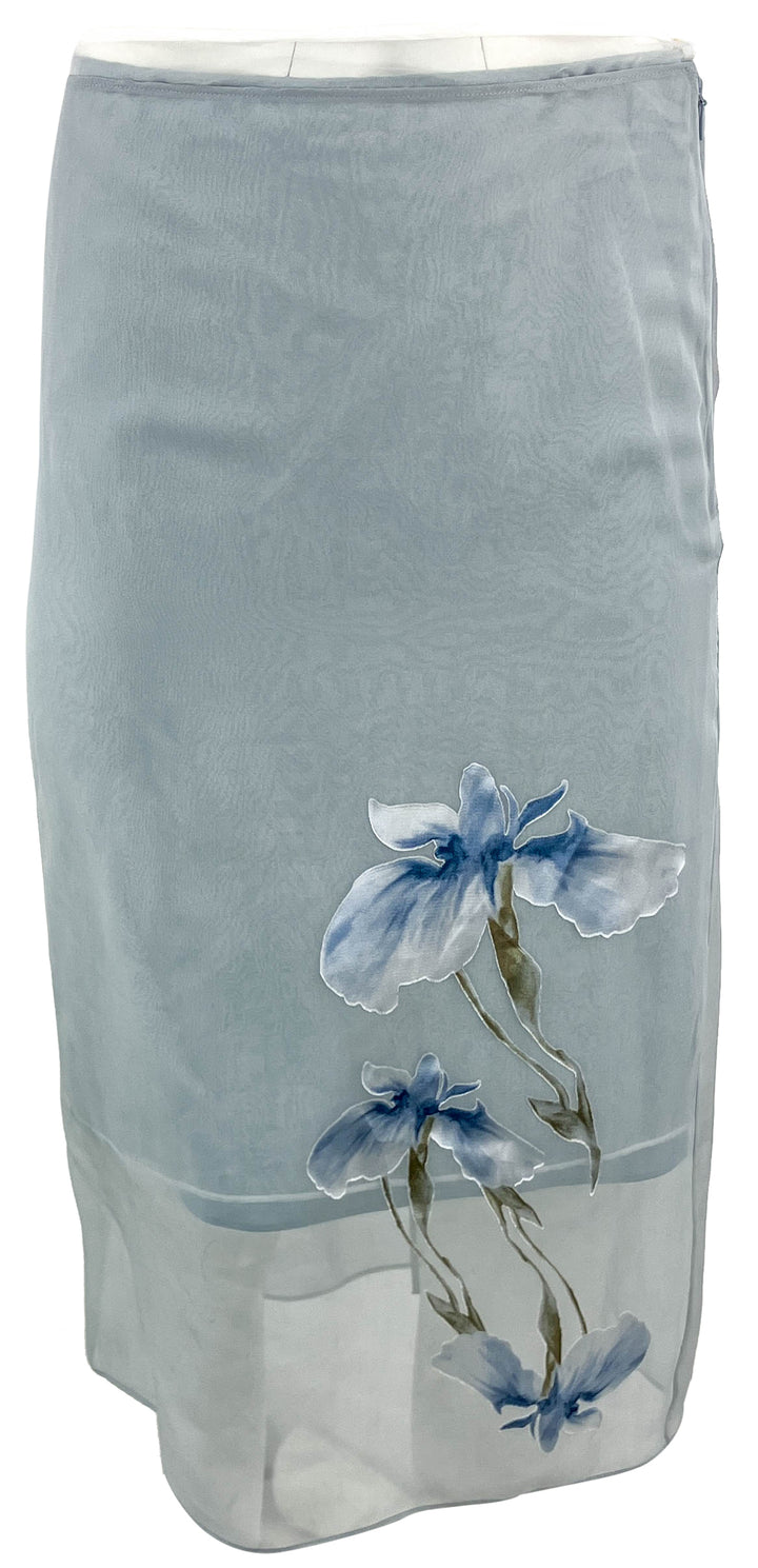 Givenchy Iris Skirt in Ice Blue - Discounts on Givenchy at UAL