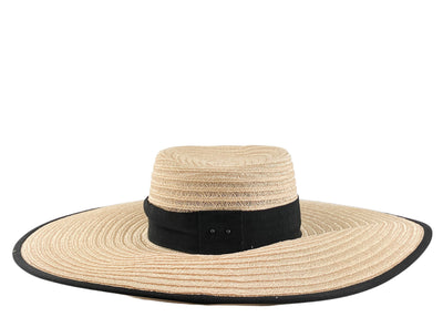 DESTREE Annie Straw Hat in Natural/Black - Discounts on DESTREE at UAL