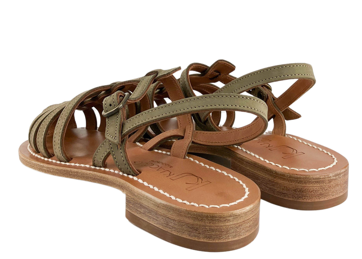 K.Jacques Aganka Sandals in Khaki - Discounts on K. Jacques at UAL
