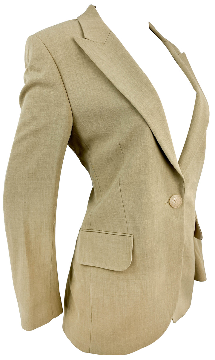 Petar Petrov Juniper Wool Gabardine Single-Breasted Jacket in Tea - Discounts on Petar Petrov at UAL