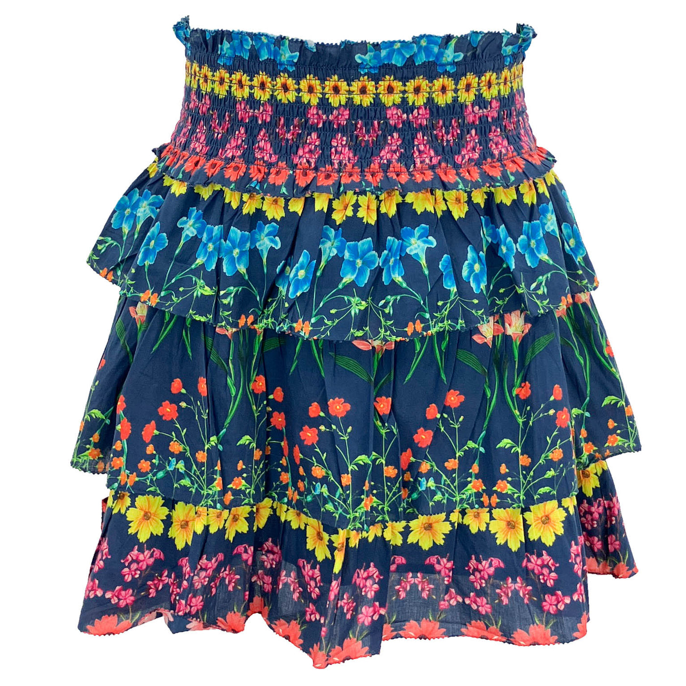 Cara Cara Lindsey Mini Skirt in Flowerbox Navy - Discounts on Cara Cara at UAL