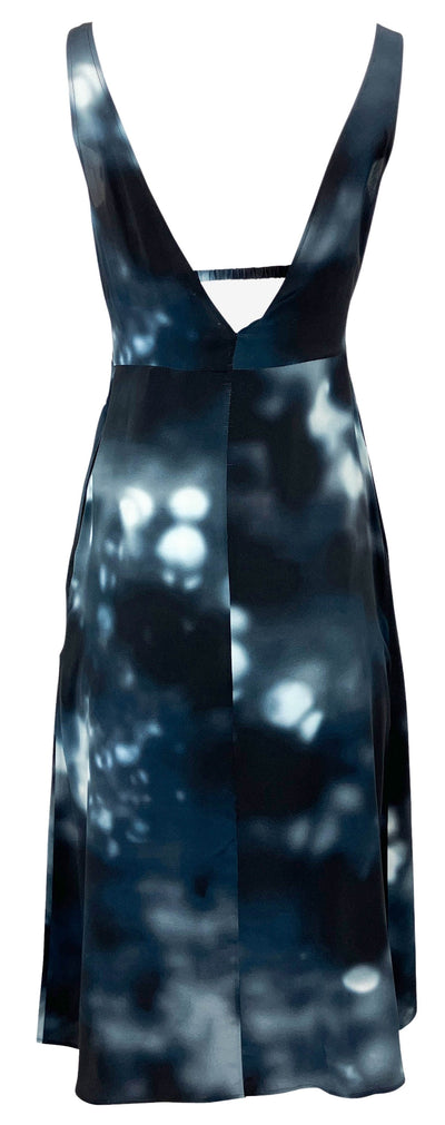 Deveaux Renada Twist-Front Midi Dress in Steel - Discounts on Deveaux at UAL