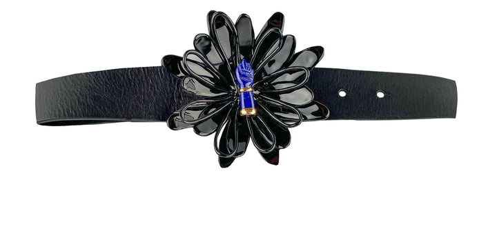 Gabriela Hearst Hildegard Belt in Black/Lapis - Discounts on Gabriela Hearst at UAL