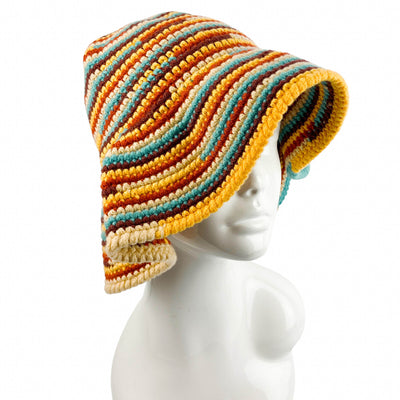 Canessa Striped Hat in Multi - Discounts on Canessa at UAL