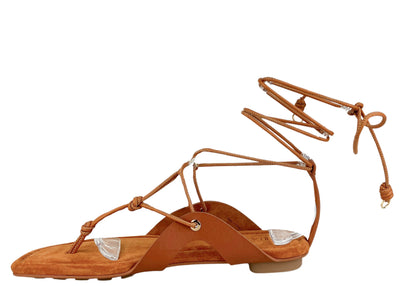 Ulla Johnson Romina Lace Up Sandals in Sierra - Discounts on Ulla Johnson at UAL