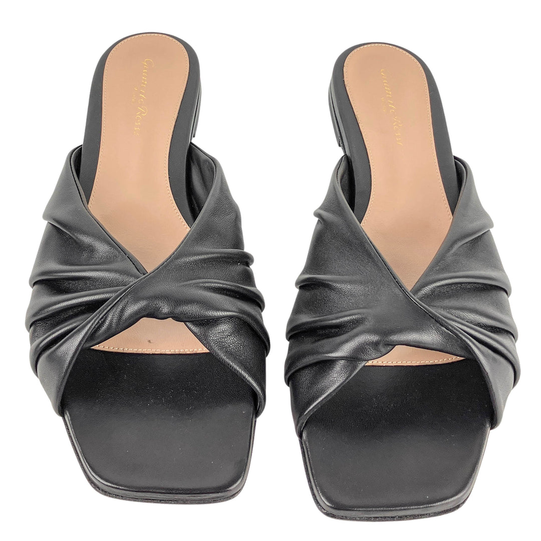 Gianvito Rossi Selene Sandals in Black - Discounts on Gianvito Rossi at UAL