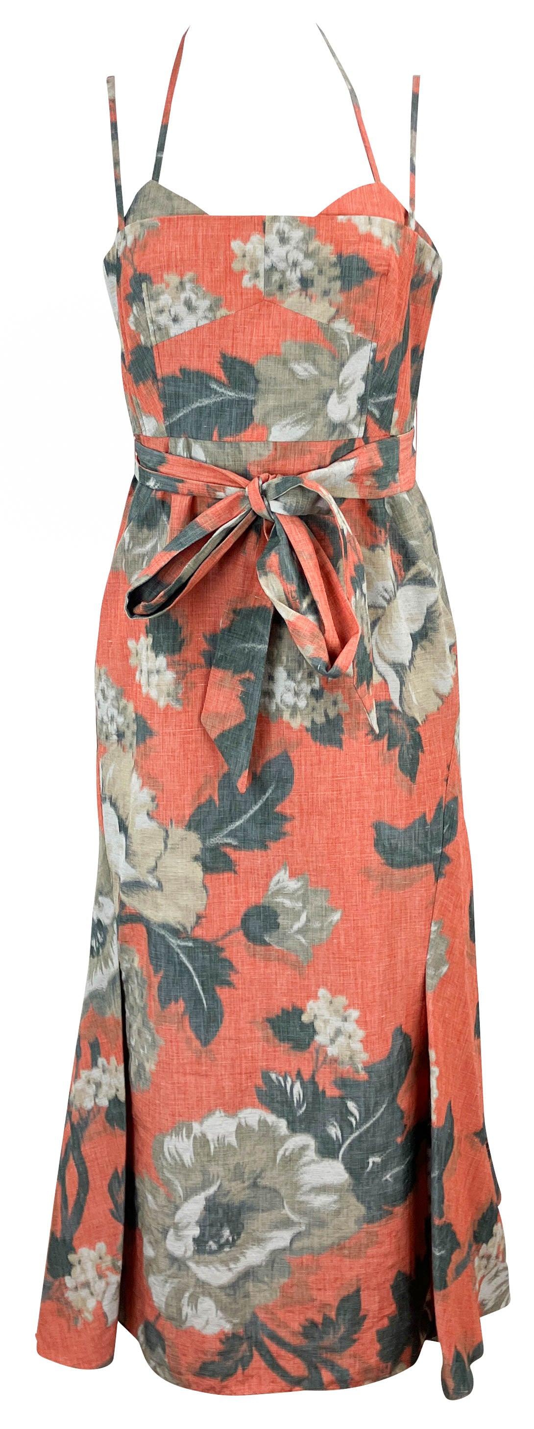 Erdem Otto Strappy Linen Chine Dress - Discounts on Erdem at UAL
