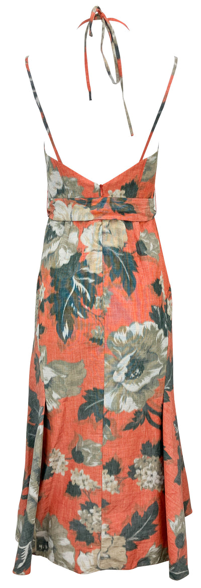 Erdem Otto Strappy Linen Chine Dress - Discounts on Erdem at UAL