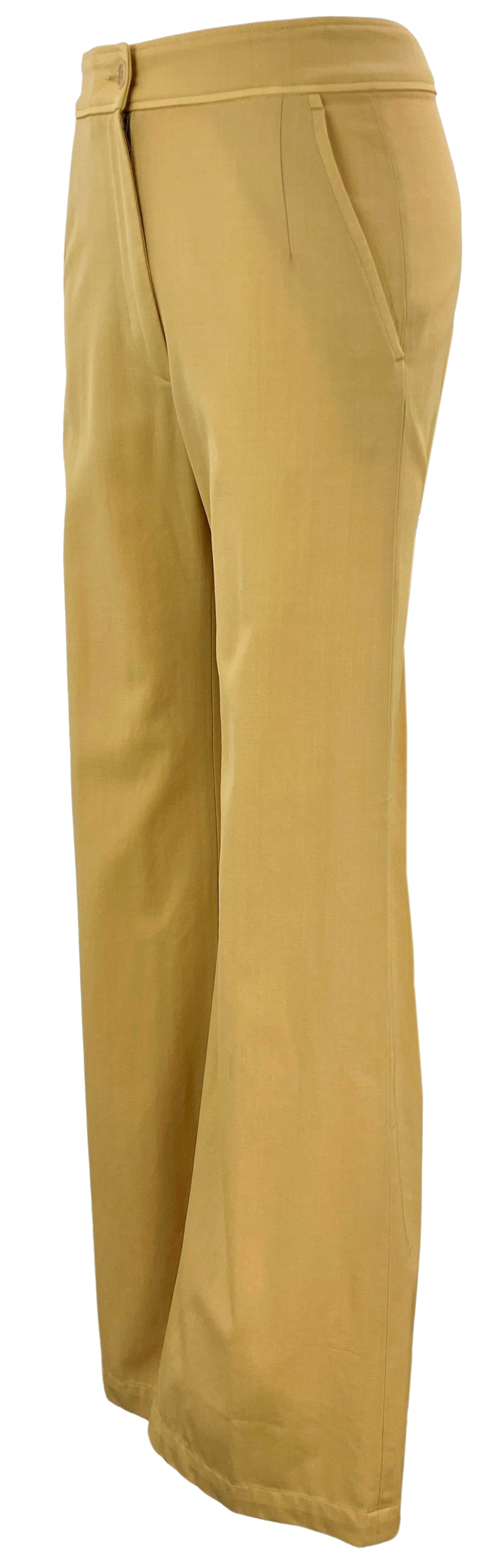 Dries Van Noten High Rise Trousers in Dark Yellow - Discounts on Dries Van Noten at UAL