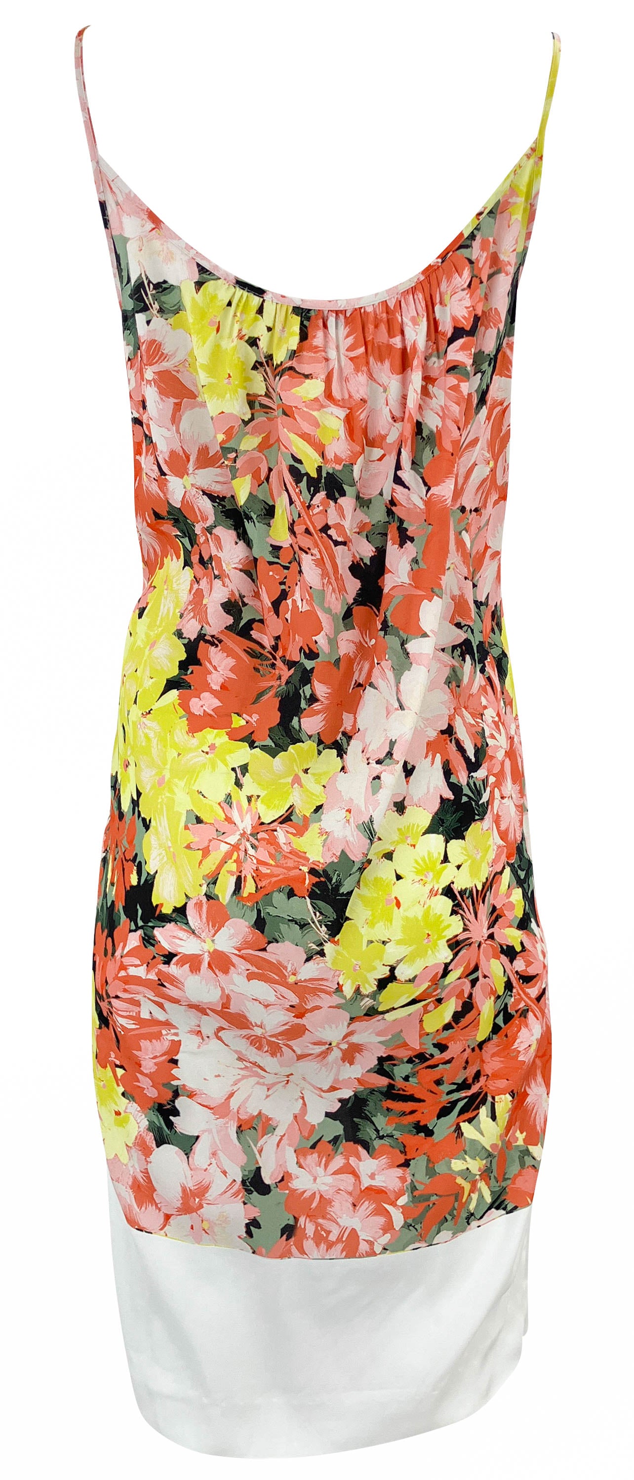 Dries Van Noten Floral Midi Dress in Pink and Yellow Floral - Discounts on Dries Van Noten at UAL