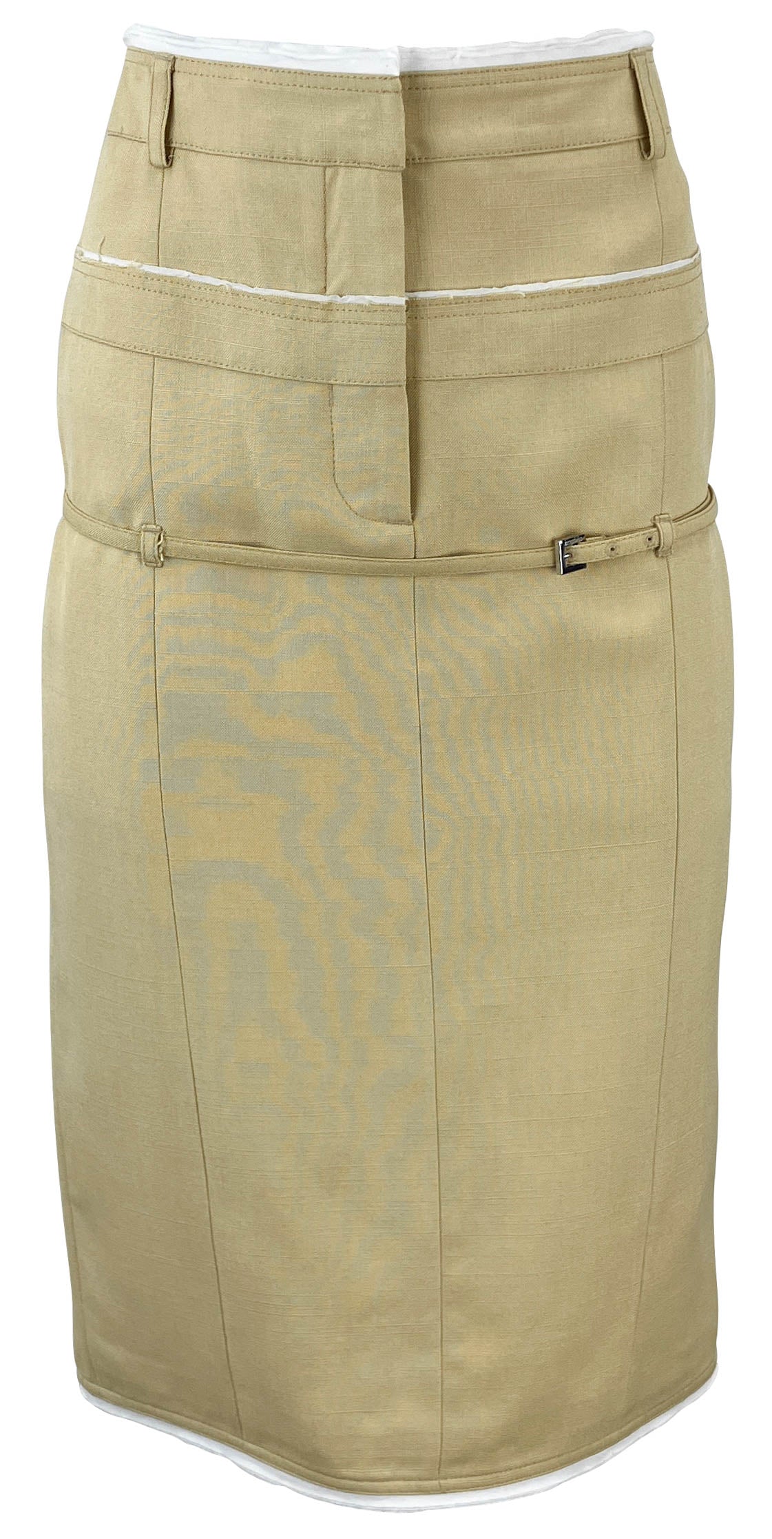 Jacquemus La Jupe Caraco Pencil Skirt in Neutrals - Discounts on Jacquemus at UAL