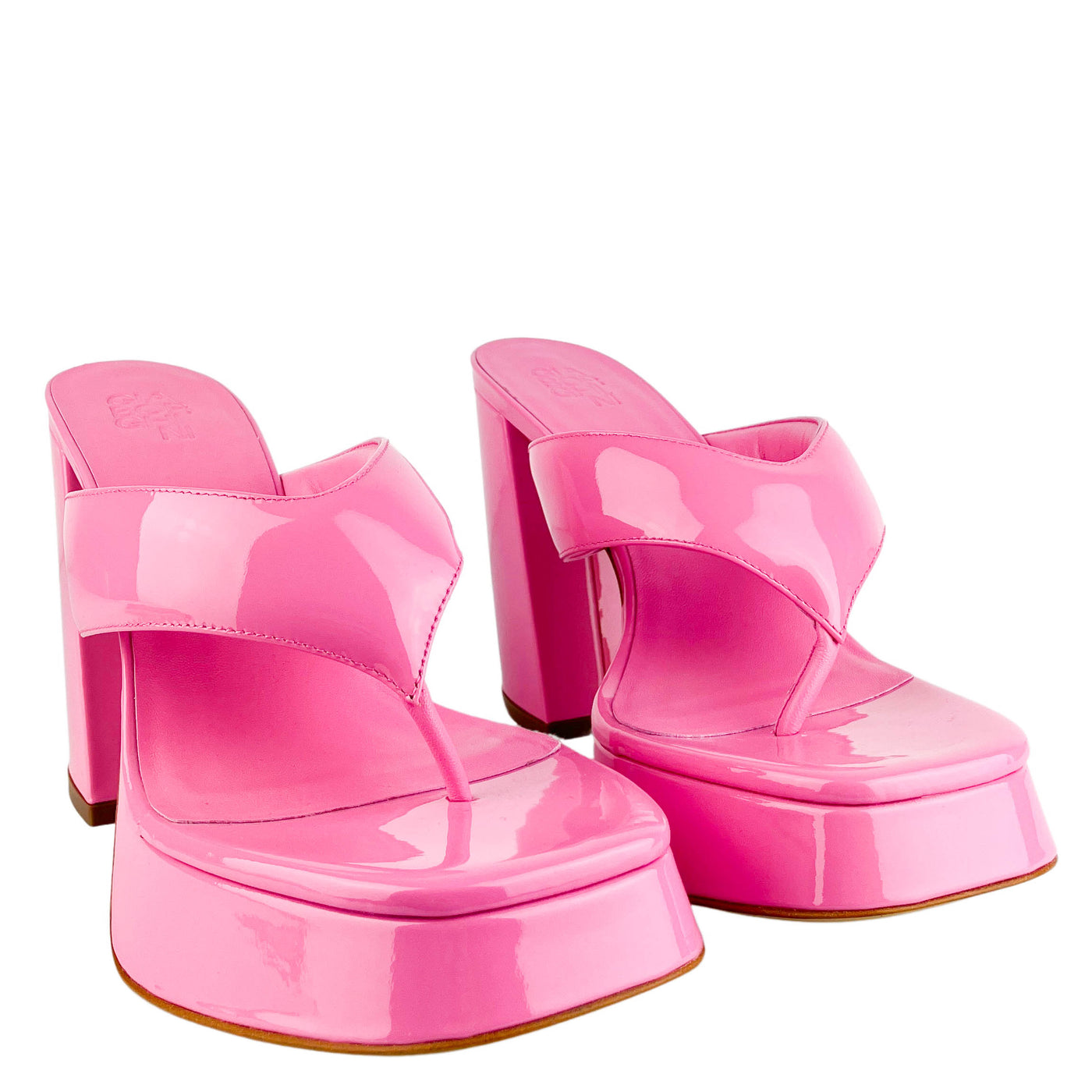 Gia Borghini Patent Pink Gia Sandals - Discounts on Gia Borghini at UAL