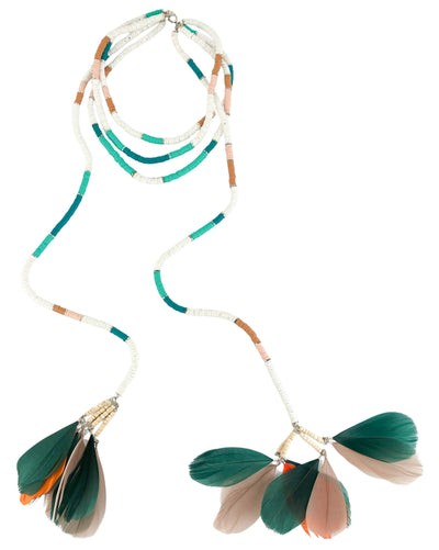 Isabel Marant Wrap Necklace in White/Green/Orange - Discounts on Isabel Marant at UAL