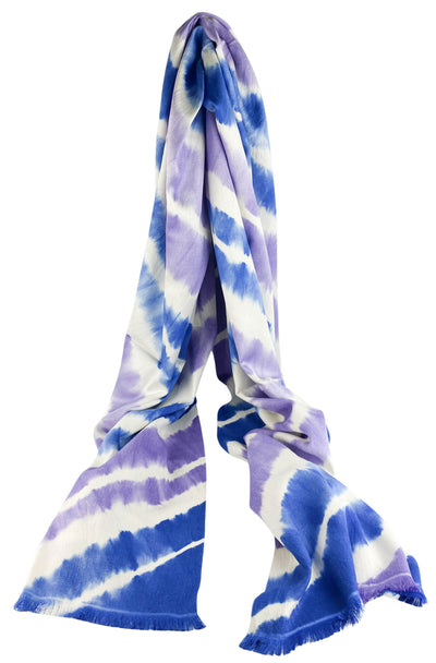 Bajra Tie Dye Scarf in Blue/Purple - Discounts on Bajra at UAL