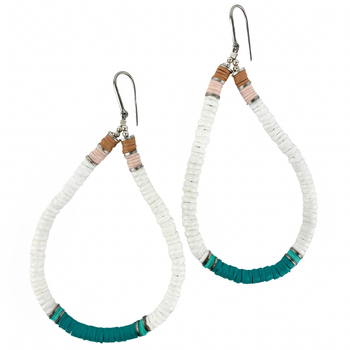 Isabel Marant Teardrop Earrings in White/Green - Discounts on Isabel Marant at UAL