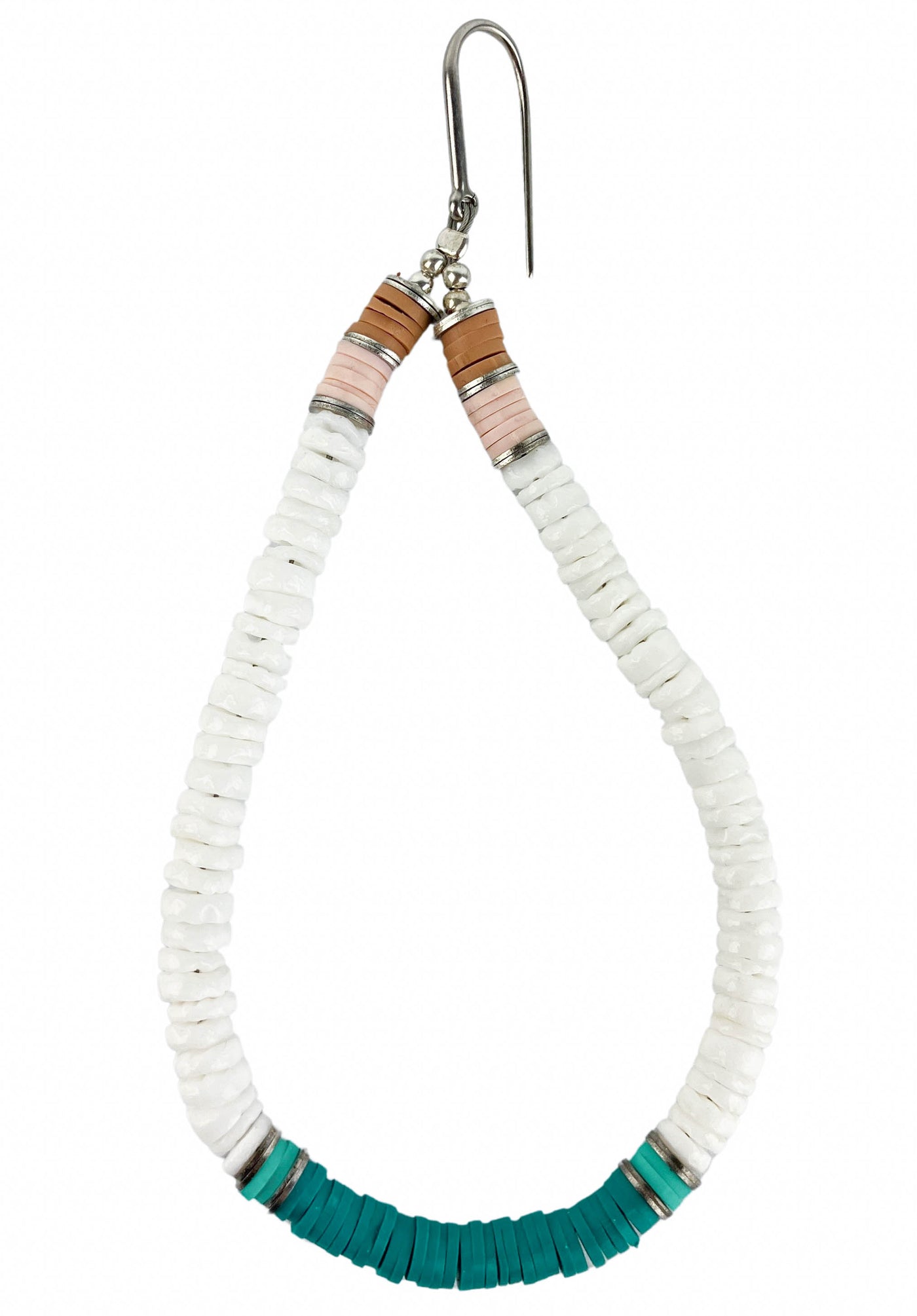 Isabel Marant Teardrop Earrings in White/Green - Discounts on Isabel Marant at UAL
