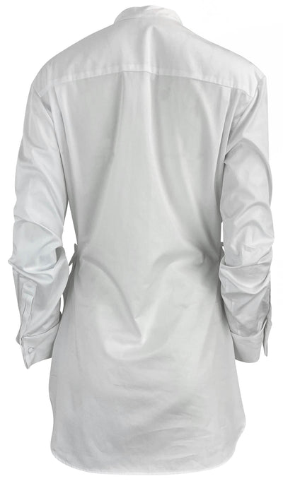 Adam Lippes Embroidered Tuxedo Shirt in White/Cornflower - Discounts on Adam Lippes at UAL