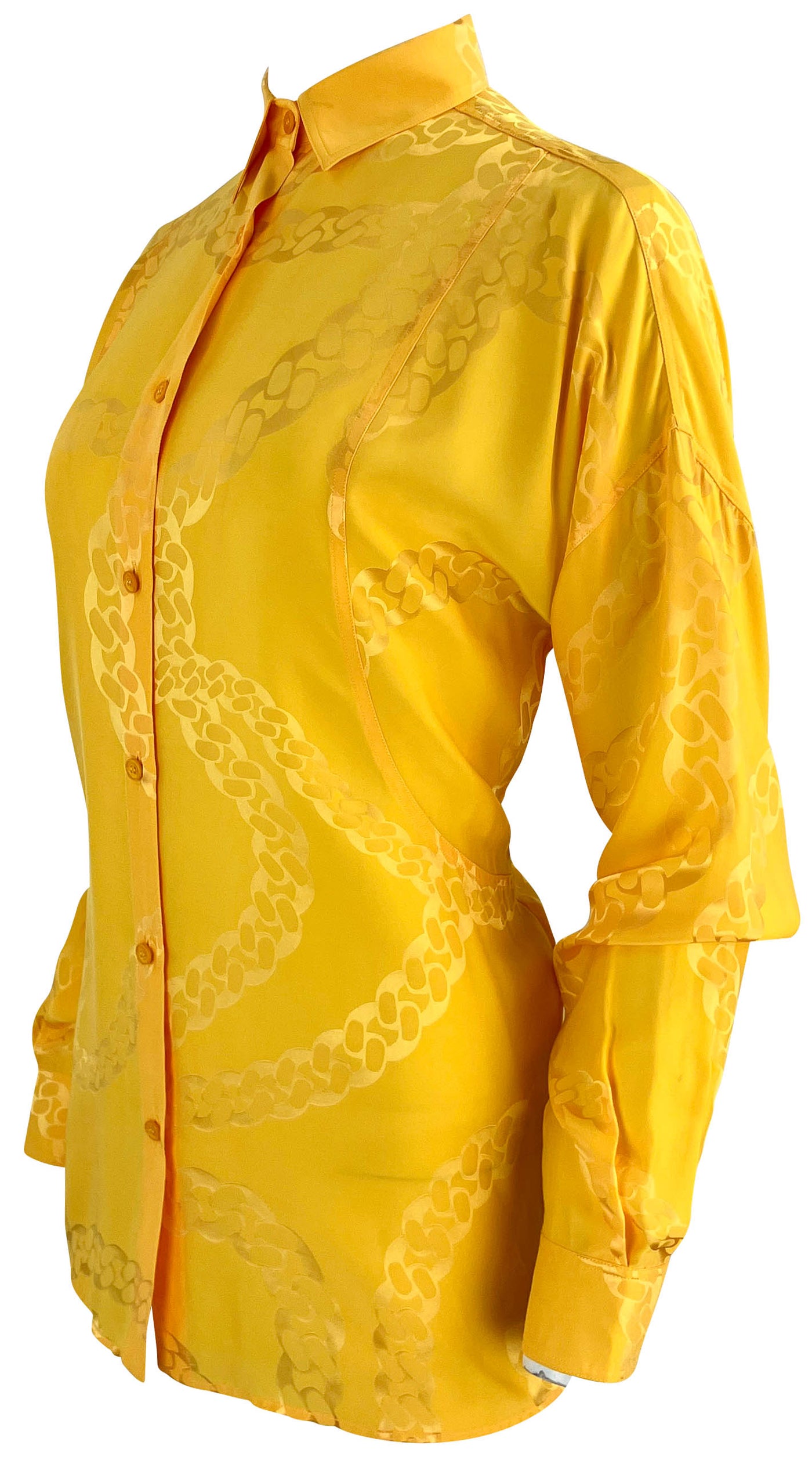Stella McCartney Falabella Jacquard Shirt in Yellow - Discounts on Stella McCartney at UAL