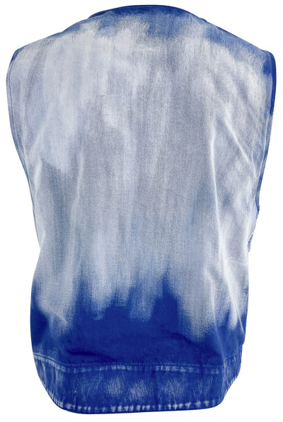 Acne Studios Bleached Vest in Blue/White - Discounts on Acne Studios at UAL