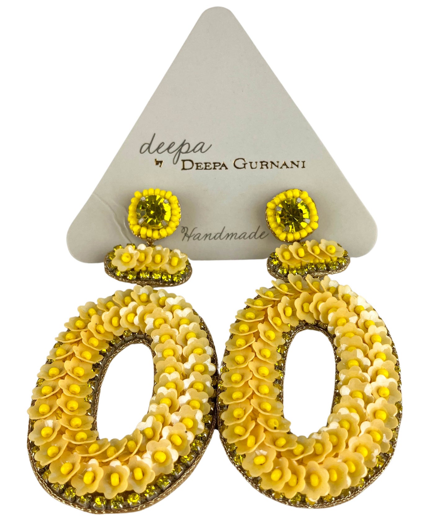 Deepa by Deepa Gurnani Britt Earrings in Yellow - Discounts on Deepa by Deepa Gurnani at UAL