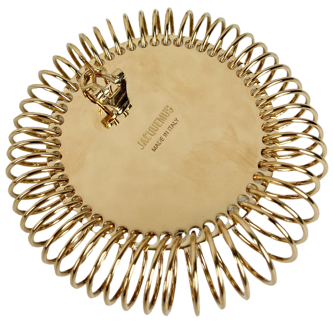 Jacquemus Les Tournesols Earrings in Brown/Gold - Discounts on Jacquemus at UAL