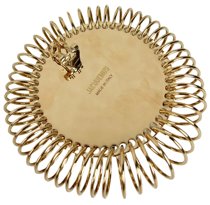 Jacquemus Les Tournesols Earrings in Brown/Gold - Discounts on Jacquemus at UAL