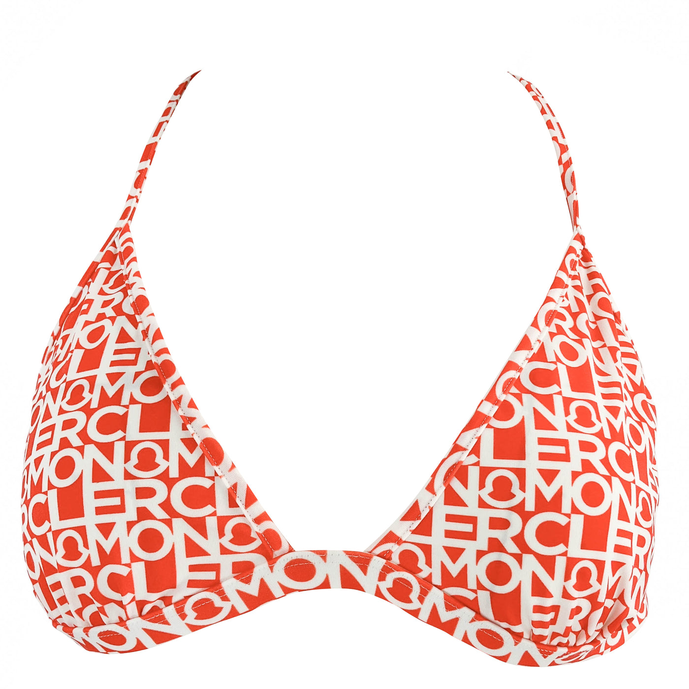 Moncler Logo Bikini in Orange and White - Discounts on Silvia Tcherassi at UAL