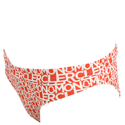 Moncler Logo Bikini in Orange and White - Discounts on Silvia Tcherassi at UAL