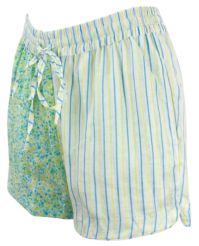 Solid & Striped Mixed Print Shorts in Yellow/Blue - Discounts on Solid & Striped at UAL