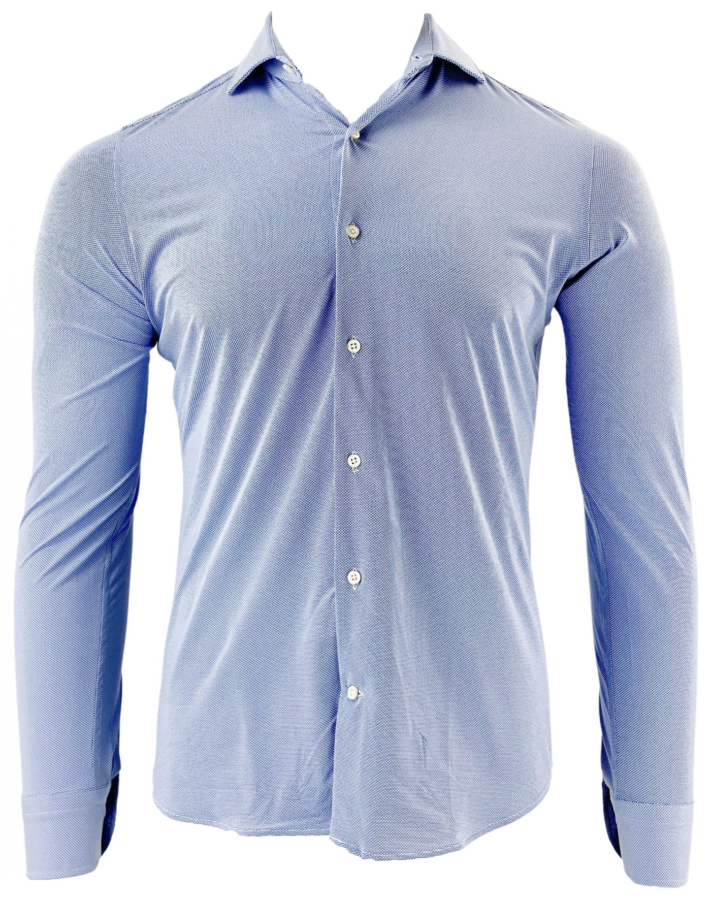 ORDEAN Stretch Button Down in Dark Blue - Discounts on ORDEAN at UAL