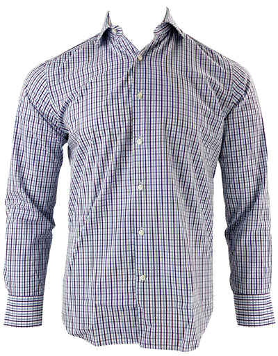 ORDEAN Checkered Button Down in Red/Blue - Discounts on ORDEAN at UAL